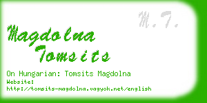 magdolna tomsits business card